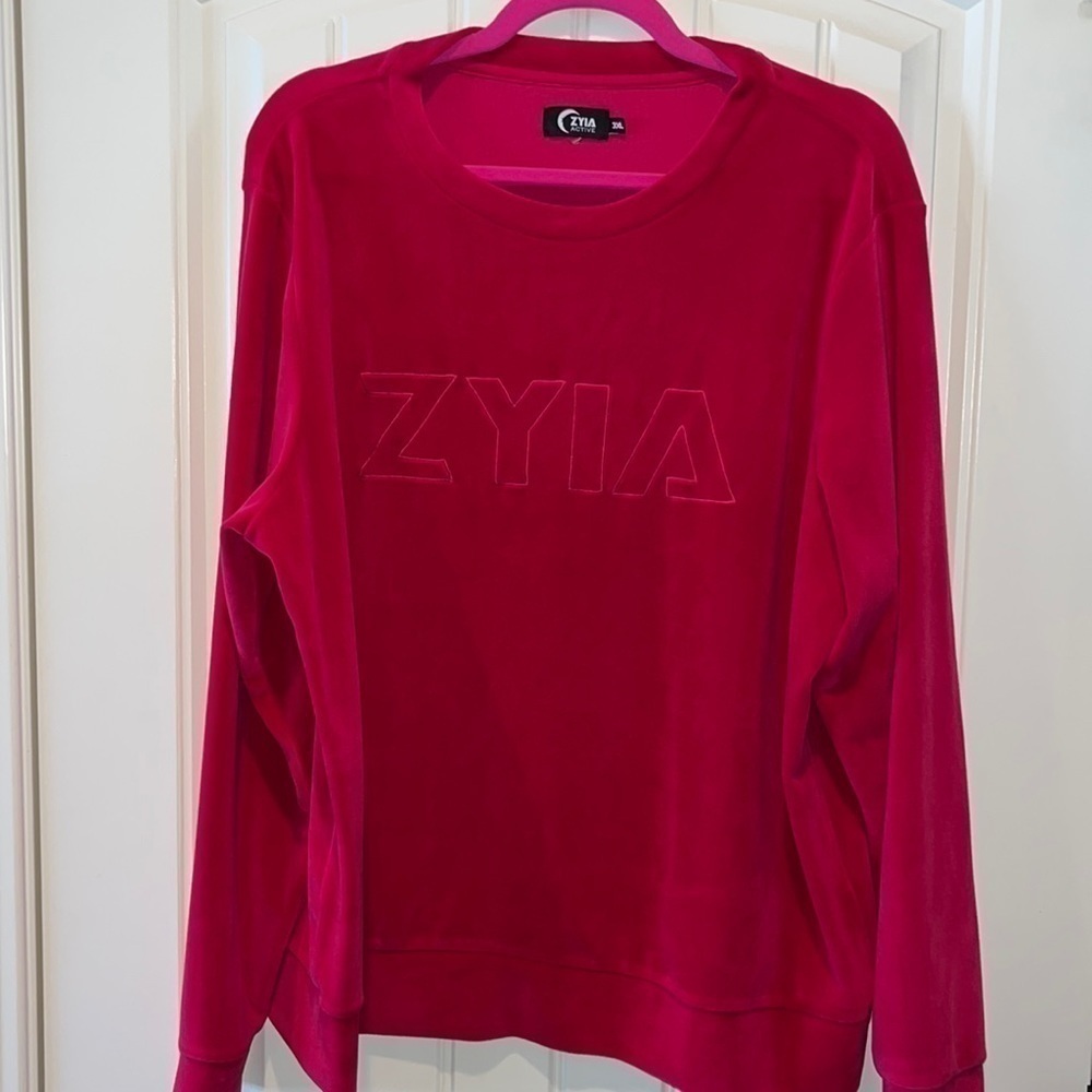Zyia Plush Soft Sweatshirt Raspberry Hot Pink 3xl… - image 1